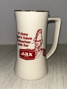 Vintage 1969 JAX Beer Ceramic Mug